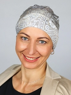 Turban Azu bambus béžová vzor květ.jpg